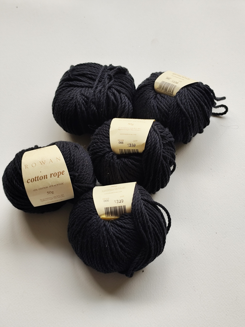 3/$30💜Rowan cotton tape BLACK LOT of 5
